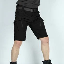 Online OUKU Men's Tactical Shorts Cargo Shorts Shorts Hiking Shorts Buttons Elastic Waist Multi Pocket Plain Wearable Knee Length Outdoor Daily Camping & Hiking Fashion Classic Black Green