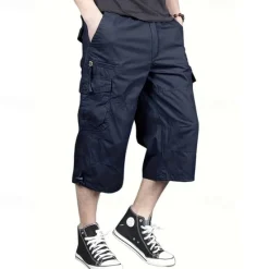 Outlet OUKU Men's Tactical Shorts Cargo Shorts Shorts Hiking Shorts Buttons Multi Pocket Plain Wearable Short Outdoor Daily Going out Fashion Classic Black Army Green