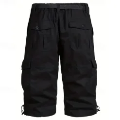 Outlet OUKU Men's Tactical Shorts Cargo Shorts Shorts Hiking Shorts Buttons Multi Pocket Plain Wearable Short Outdoor Daily Going out Fashion Classic Black Army Green