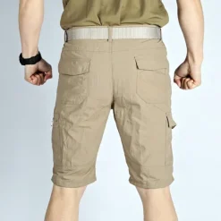 Best OUKU Men's Tactical Shorts Cargo Shorts Shorts Hiking Shorts Buttons Multi Pocket Plain Wearable Short Outdoor Daily Going out Fashion Classic Black Army Green