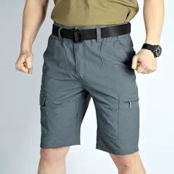 Best OUKU Men's Tactical Shorts Cargo Shorts Shorts Hiking Shorts Buttons Multi Pocket Plain Wearable Short Outdoor Daily Going out Fashion Classic Black Army Green