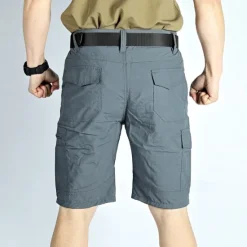 Best OUKU Men's Tactical Shorts Cargo Shorts Shorts Hiking Shorts Buttons Multi Pocket Plain Wearable Short Outdoor Daily Going out Fashion Classic Black Army Green