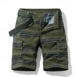 Discount OUKU Men's Tactical Shorts Cargo Shorts Shorts Buttons Multi Pocket Stripe Wearable Short Outdoor Daily Camping & Hiking Fashion Classic Black Army Green