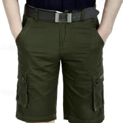 Hot OUKU Men's Tactical Shorts Cargo Shorts Shorts Hiking Shorts Buttons Multi Pocket Plain Wearable Knee Length Outdoor Daily Camping & Hiking Fashion Classic ArmyGreen Yellow