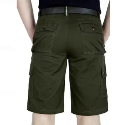 Hot OUKU Men's Tactical Shorts Cargo Shorts Shorts Hiking Shorts Buttons Multi Pocket Plain Wearable Knee Length Outdoor Daily Camping & Hiking Fashion Classic ArmyGreen Yellow