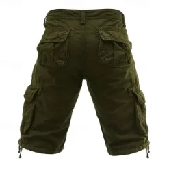 Outlet OUKU Men's Tactical Shorts Cargo Shorts Shorts Buttons Multi Pocket Plain Wearable Knee Length Outdoor Daily Camping & Hiking Fashion Classic Black Army Green