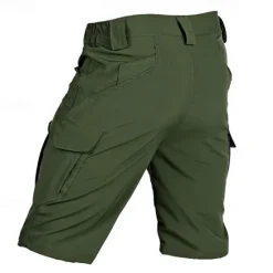 Discount OUKU Men's Tactical Shorts Cargo Shorts Shorts Summer Shorts Elastic Waist Multi Pocket Flap Pocket Plain Quick Dry Wearable Knee Length Outdoor Sport Daily Fashion Casual Black Khaki