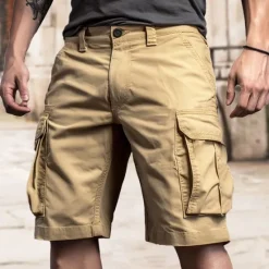 Best OUKU Men's Tactical Shorts Cargo Shorts Shorts Buttons Multi Pocket Plain Wearable Short Outdoor Daily Camping & Hiking Fashion Classic White Royal Blue