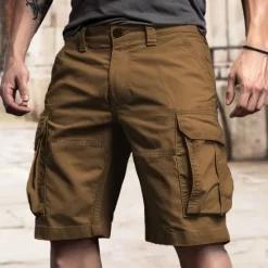 Best OUKU Men's Tactical Shorts Cargo Shorts Shorts Buttons Multi Pocket Plain Wearable Short Outdoor Daily Camping & Hiking Fashion Classic White Royal Blue