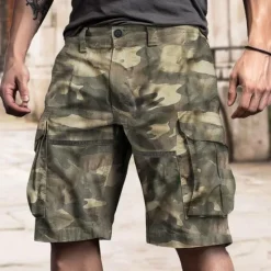 Best OUKU Men's Tactical Shorts Cargo Shorts Shorts Buttons Multi Pocket Plain Wearable Short Outdoor Daily Camping & Hiking Fashion Classic White Royal Blue