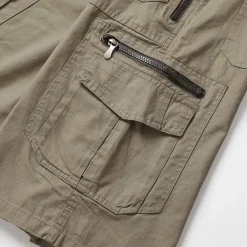New OUKU Men's Tactical Shorts Cargo Shorts Capri Pants Zipper Pocket Multi Pocket Plain Comfort Wearable Calf-Length Casual Daily Holiday Sports Fashion Black Light Green