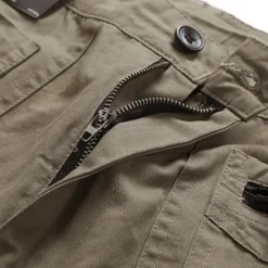 New OUKU Men's Tactical Shorts Cargo Shorts Capri Pants Zipper Pocket Multi Pocket Plain Comfort Wearable Calf-Length Casual Daily Holiday Sports Fashion Black Light Green