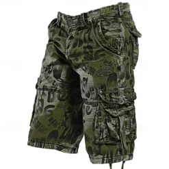 New OUKU Men's Tactical Shorts Cargo Shorts Camo Shorts Shorts Buttons Multi Pocket Camo Camouflage Wearable Knee Length Outdoor Daily Camping & Hiking Fashion Classic Camouflage Blue Camouflage Gray