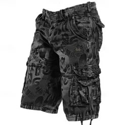 New OUKU Men's Tactical Shorts Cargo Shorts Camo Shorts Shorts Buttons Multi Pocket Camo Camouflage Wearable Knee Length Outdoor Daily Camping & Hiking Fashion Classic Camouflage Blue Camouflage Gray