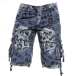 New OUKU Men's Tactical Shorts Cargo Shorts Camo Shorts Shorts Buttons Multi Pocket Camo Camouflage Wearable Knee Length Outdoor Daily Camping & Hiking Fashion Classic Camouflage Blue Camouflage Gray