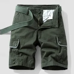 Outlet OUKU Men's Tactical Shorts Cargo Shorts Shorts Buttons Multi Pocket Plain Wearable Short Outdoor Daily Going out Fashion Classic Black Army Green