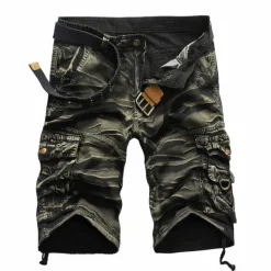 Outlet OUKU Men's Tactical Shorts Cargo Shorts Camo Shorts Summer Shorts Solid Color Camo / Camouflage Ripstop Breathable Shorts Military Black Army Green