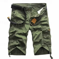 Outlet OUKU Men's Tactical Shorts Cargo Shorts Camo Shorts Summer Shorts Solid Color Camo / Camouflage Ripstop Breathable Shorts Military Black Army Green