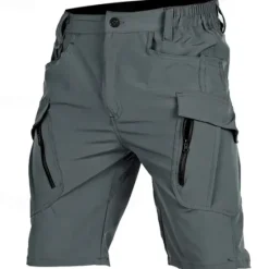 New OUKU Men's Tactical Shorts Cargo Shorts Zipper Pocket Plain Waterproof Breathable Outdoor Daily Going out Fashion Casual Black Green