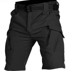 New OUKU Men's Tactical Shorts Cargo Shorts Zipper Pocket Plain Waterproof Breathable Outdoor Daily Going out Fashion Casual Black Green