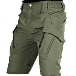 New OUKU Men's Tactical Shorts Cargo Shorts Zipper Pocket Plain Waterproof Breathable Outdoor Daily Going out Fashion Casual Black Green