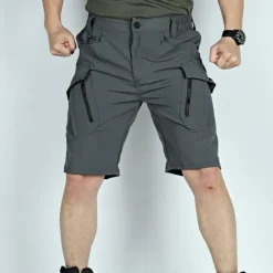 New OUKU Men's Tactical Shorts Cargo Shorts Zipper Pocket Plain Waterproof Breathable Outdoor Daily Going out Fashion Casual Black Green
