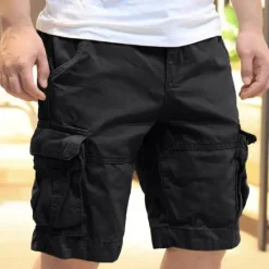 Best OUKU Men's Tactical Shorts Cargo Shorts Shorts Buttons Multi Pocket Plain Camouflage Wearable Knee Length Outdoor Daily Camping & Hiking Fashion Classic Camouflage khaki White
