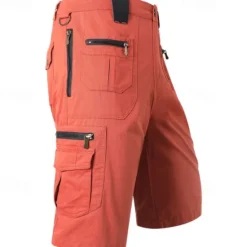 OUKU Men's Tactical Shorts Cargo Shorts Shorts Hiking Shorts Buttons Multi Pocket Plain Wearable Short Outdoor Daily Camping & Hiking Fashion Classic Black Light Green