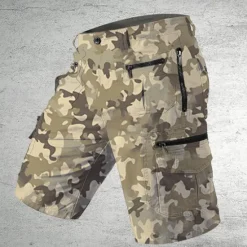 OUKU Men's Tactical Shorts Cargo Shorts Shorts Hiking Shorts Buttons Multi Pocket Plain Wearable Short Outdoor Daily Camping & Hiking Fashion Classic Black Light Green