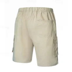 Hot OUKU Men's Tactical Shorts Cargo Shorts Shorts Drawstring Elastic Waist Multi Pocket Plain Wearable Short Outdoor Daily Going out Fashion Classic Black Army Green