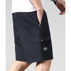 Sale OUKU Men's Tactical Shorts Cargo Shorts Shorts Drawstring Elastic Waist Multi Pocket Plain Wearable Knee Length Outdoor Daily Camping & Hiking Fashion Classic Army Green Navy Blue