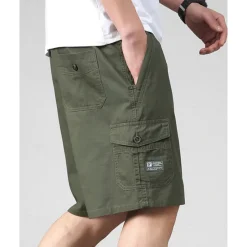 Sale OUKU Men's Tactical Shorts Cargo Shorts Shorts Drawstring Elastic Waist Multi Pocket Plain Wearable Knee Length Outdoor Daily Camping & Hiking Fashion Classic Army Green Navy Blue
