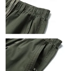 Sale OUKU Men's Tactical Shorts Cargo Shorts Shorts Drawstring Elastic Waist Multi Pocket Plain Wearable Knee Length Outdoor Daily Camping & Hiking Fashion Classic Army Green Navy Blue