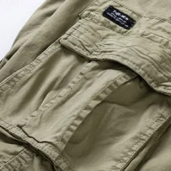 Hot OUKU Men's Tactical Shorts Cargo Shorts Shorts Buttons Elastic Waist Multi Pocket Plain Wearable Short Outdoor Daily Camping & Hiking Fashion Classic Black Army Green