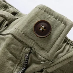 Hot OUKU Men's Tactical Shorts Cargo Shorts Shorts Buttons Elastic Waist Multi Pocket Plain Wearable Short Outdoor Daily Camping & Hiking Fashion Classic Black Army Green