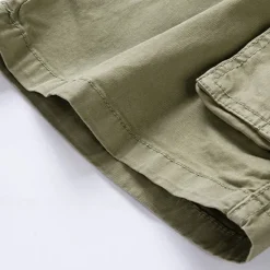 Hot OUKU Men's Tactical Shorts Cargo Shorts Shorts Buttons Elastic Waist Multi Pocket Plain Wearable Short Outdoor Daily Camping & Hiking Fashion Classic Black Army Green