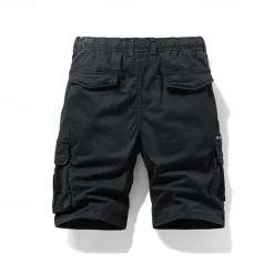 Hot OUKU Men's Tactical Shorts Cargo Shorts Shorts Buttons Elastic Waist Multi Pocket Plain Wearable Short Outdoor Daily Camping & Hiking Fashion Classic Black Army Green