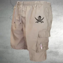 New OUKU Men's Tactical Shorts Cargo Shorts Shorts Drawstring Elastic Waist Multi Pocket Skull Wearable Short Outdoor Daily Camping & Hiking Fashion Classic Black Army Green
