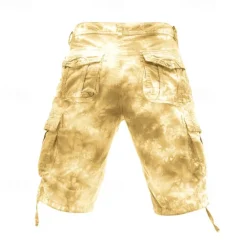 New OUKU Men's Tactical Shorts Cargo Shorts Camo Shorts Shorts Buttons Multi Pocket Camo Camouflage Wearable Short Outdoor Daily Camping & Hiking Fashion Classic Black Yellow
