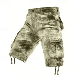 New OUKU Men's Tactical Shorts Cargo Shorts Camo Shorts Shorts Buttons Multi Pocket Camo Camouflage Wearable Short Outdoor Daily Camping & Hiking Fashion Classic Black Yellow