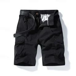 OUKU Men's Tactical Shorts Cargo Shorts Shorts Hiking Shorts Buttons Elastic Waist Multi Pocket Plain Wearable Short Outdoor Daily Camping & Hiking Fashion Classic Black Yellow
