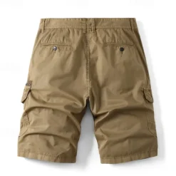 OUKU Men's Tactical Shorts Cargo Shorts Shorts Button Multi Pocket Plain Wearable Short Outdoor Daily Going out Fashion Classic Black Blue