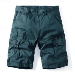 OUKU Men's Tactical Shorts Cargo Shorts Shorts Button Multi Pocket Plain Wearable Short Outdoor Daily Going out Fashion Classic Black Blue