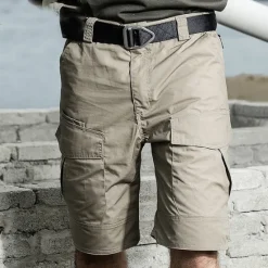 New OUKU Men's Tactical Shorts Cargo Shorts Shorts Hiking Shorts Buttons Multi Pocket Plain Wearable Short Outdoor Daily Camping & Hiking Fashion Classic Black Green