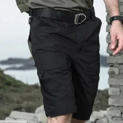 New OUKU Men's Tactical Shorts Cargo Shorts Shorts Hiking Shorts Buttons Multi Pocket Plain Wearable Short Outdoor Daily Camping & Hiking Fashion Classic Black Green