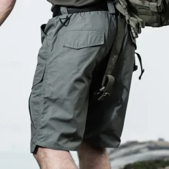 New OUKU Men's Tactical Shorts Cargo Shorts Shorts Hiking Shorts Buttons Multi Pocket Plain Wearable Short Outdoor Daily Camping & Hiking Fashion Classic Black Green