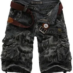 Discount OUKU Men's Tactical Shorts Cargo Shorts Camo Shorts 6 Pocket Camouflage Comfort Wearable Casual Daily Holiday Vintage Sports Army Green Blue