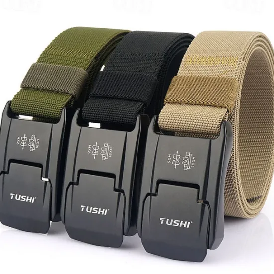 OUKU Men's Tactical Tactical Belt Nylon Web Belt Nylon Belt ArmyGreen Black Nylon