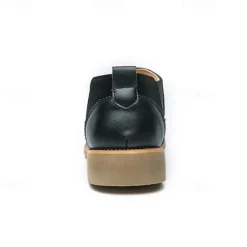 Outlet OUKU Men's Tan Chelsea Boots with Faux Leather and Suede Upper – Slip-On Elastic Design, Casual and Comfortable for Daily Wear or Semi-Formal Occasions