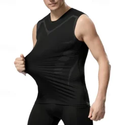 OUKU Men's Tank Top Fitness Tank Tank Undershirt Crew Neck Sleeveless Sport Casual Daily Gym Breathable Soft Color Block Black White Activewear Fashion Basic